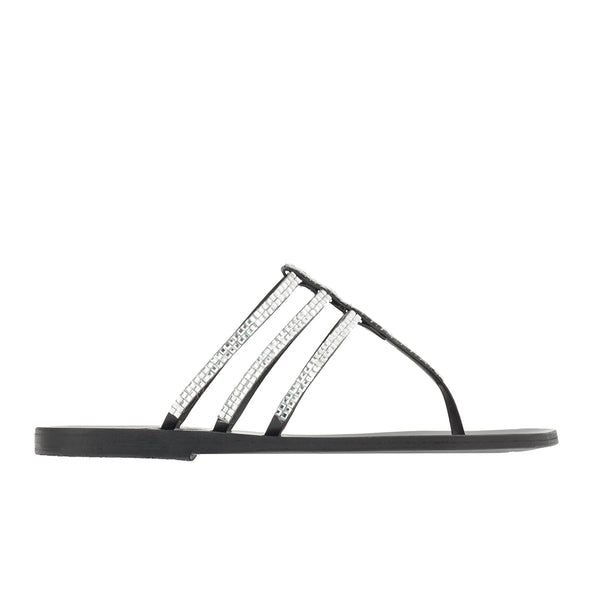 ancient greek sandals Serena square Black