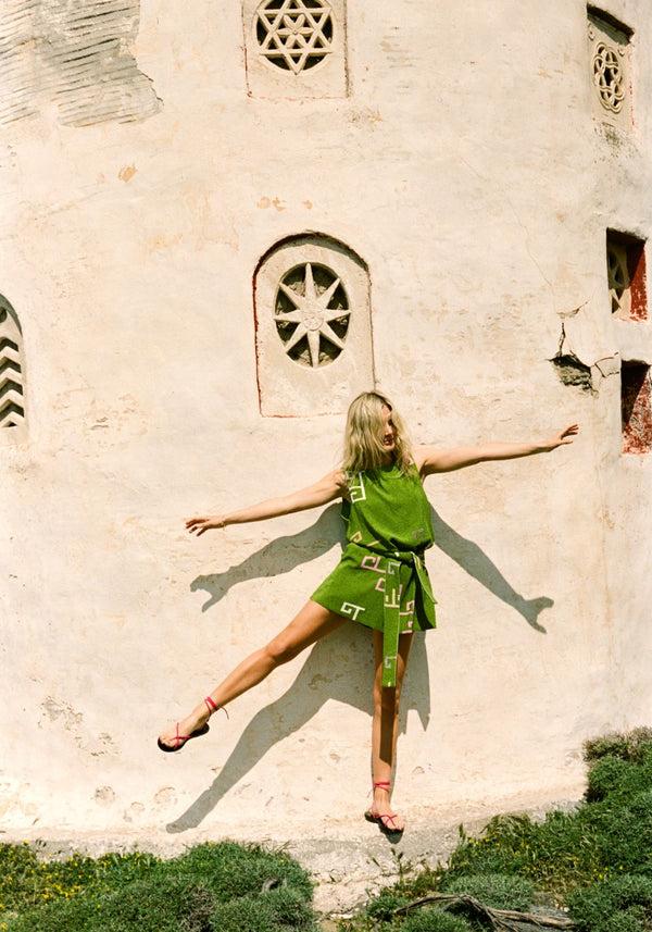 Ancient Greek Sandals Serifos Lace Up Fuchsia