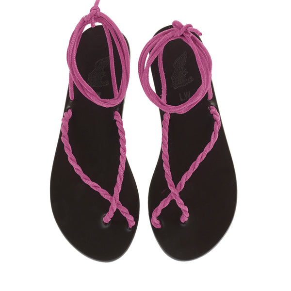 Ancient Greek Sandals Serifos Lace Up Fuchsia