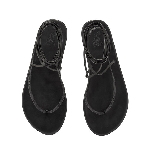 Ancient Greek Sandals Sfendoni Black