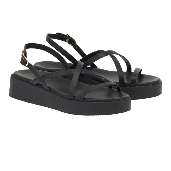 Ancient Greek Sandals Silia Black