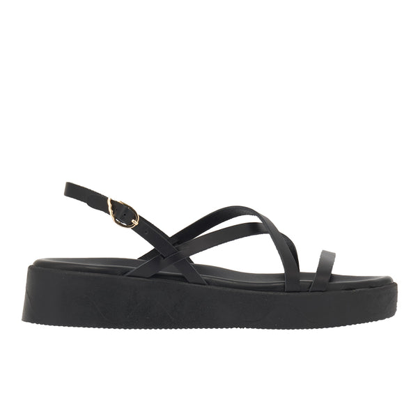 ancient greek sandals Silia Black