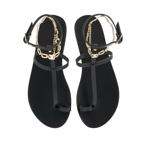 Ancient Greek Sandals Skythia Black