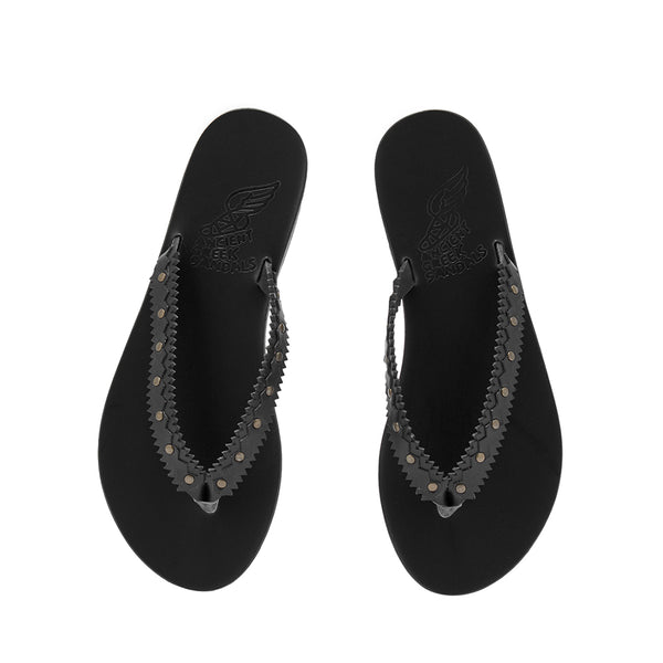 Ancient Greek Sandals Spathi Black