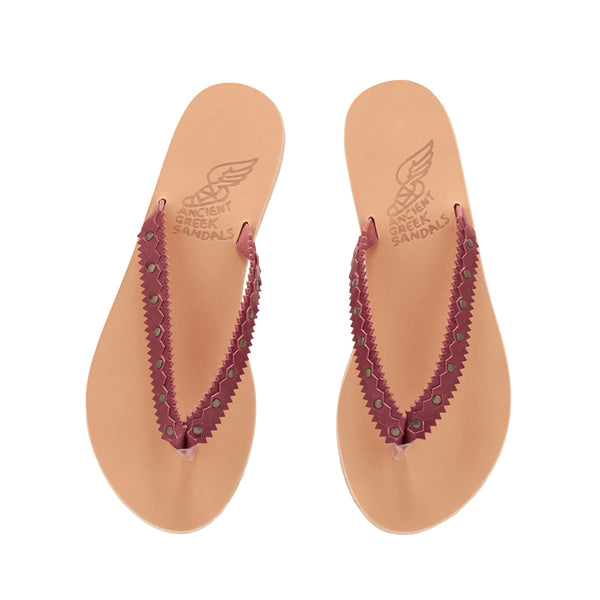 Ancient Greek Sandals Spathi Cherry