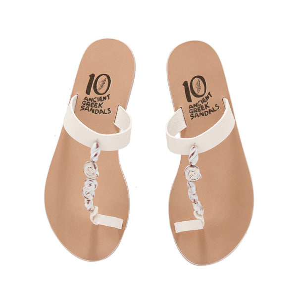 Ancient Greek Sandals Sphinx Off White