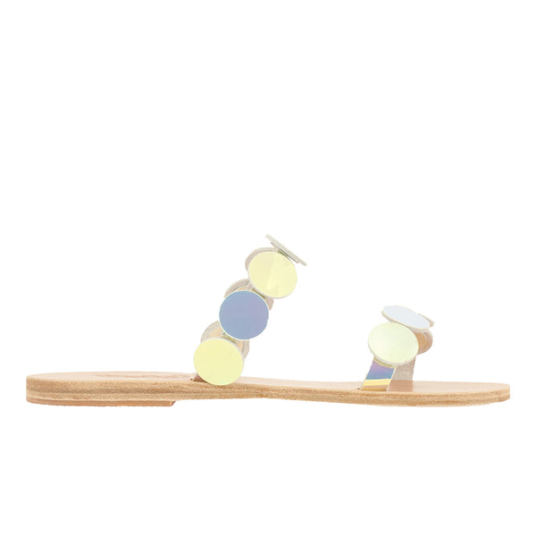 ancient greek sandals St tropez iridescent Dawn