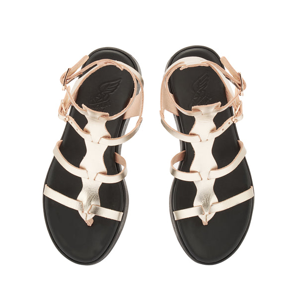 Ancient Greek Sandals Stephanie Wave Black / Gold