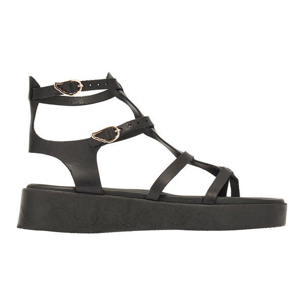 ancient greek sandals Stephanie wave Black