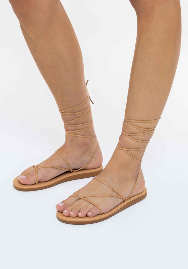 Ancient Greek Sandals String Flip Flop Natural