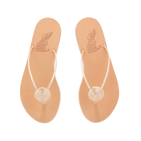 Ancient Greek Sandals Strovilos Platinum