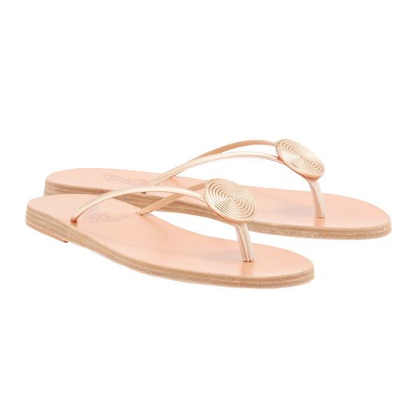 Ancient Greek Sandals Strovilos Platinum
