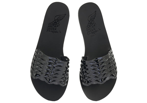 Ancient Greek Sandals Taygete Woven Black