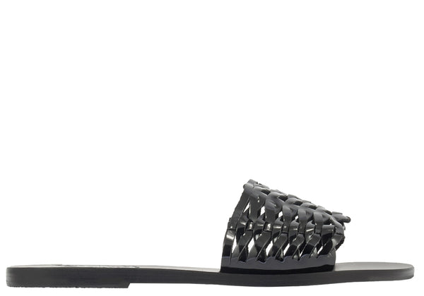 ancient greek sandals Taygete woven Black