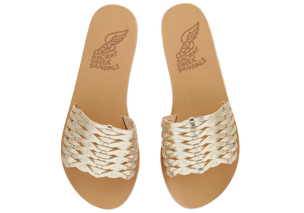 Ancient Greek Sandals Taygete Woven Platinum