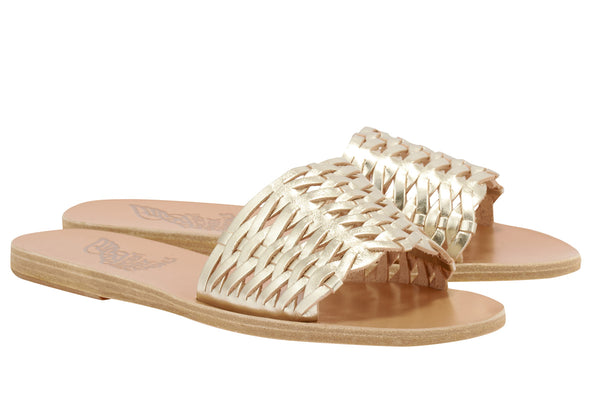 Ancient Greek Sandals Taygete Woven Platinum