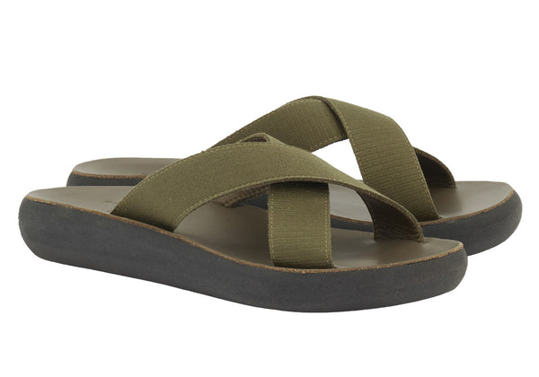 Ancient Greek Sandals Thais Comfort Khaki