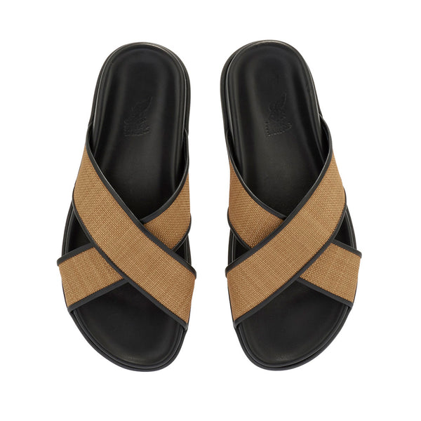 Ancient Greek Sandals Thais Footbed Cognac / Black