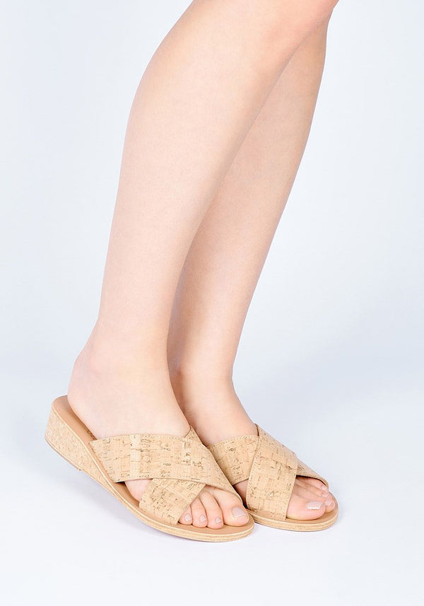 Ancient Greek Sandals Thais Wedge Black