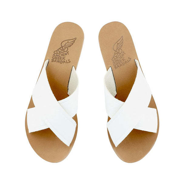 Ancient Greek Sandals Thais White