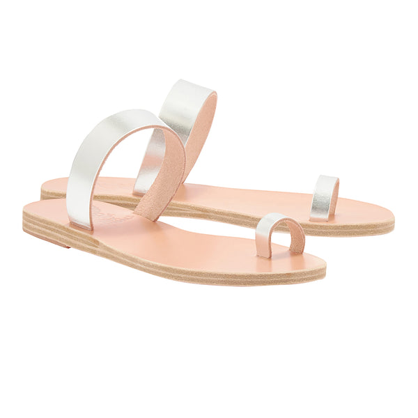 Ancient Greek Sandals Thalia Silver