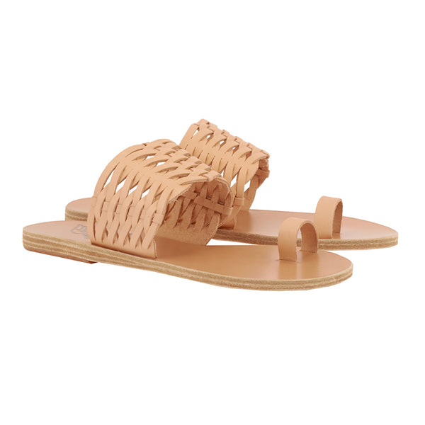 Ancient Greek Sandals Thalia Woven Natural