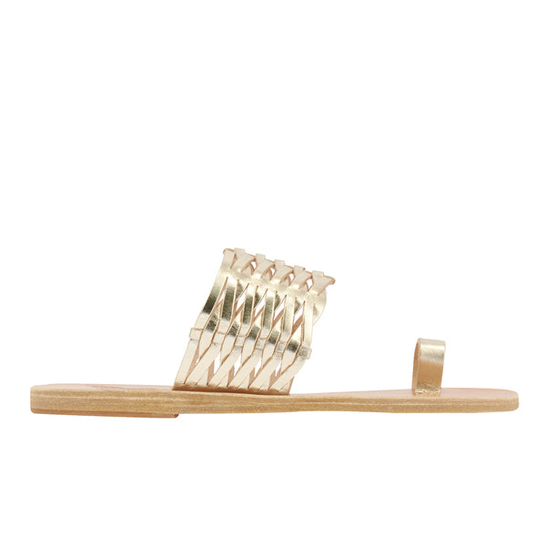 ancient greek sandals Thalia woven Platinum