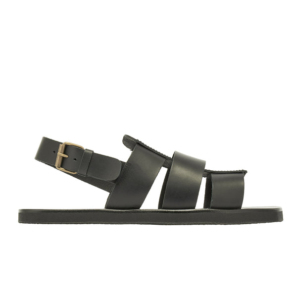 ancient greek sandals Thanos Black