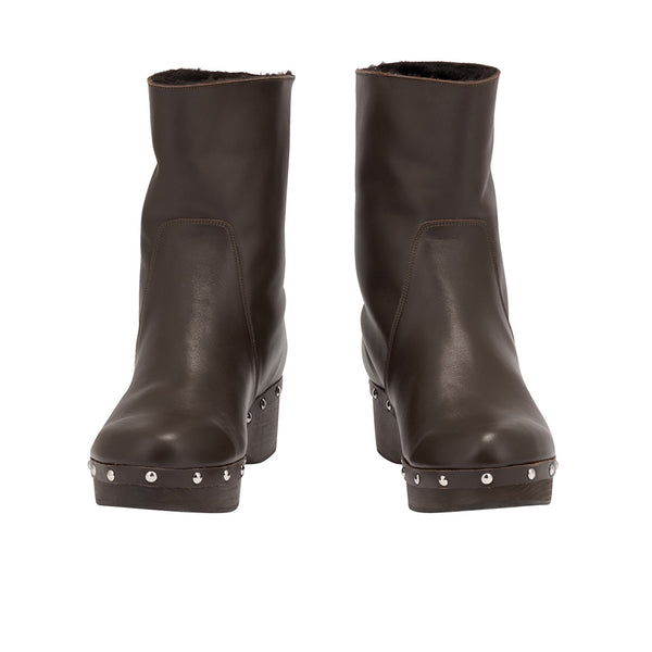 Ancient Greek Sandals The Low Clog Boot Brown