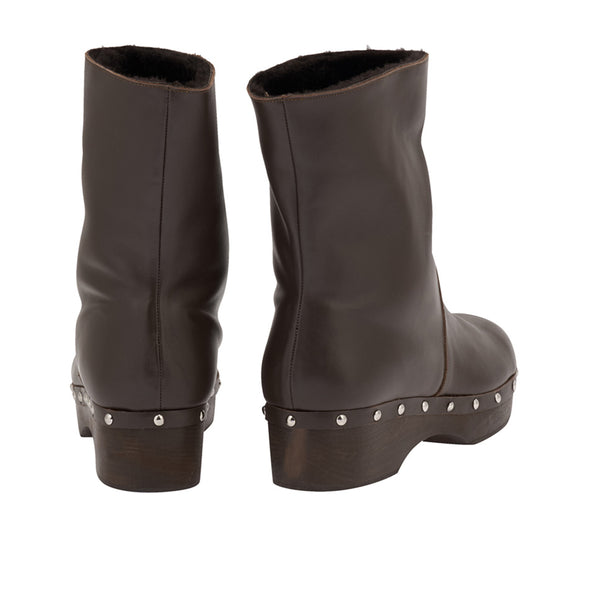 Ancient Greek Sandals The Low Clog Boot Brown