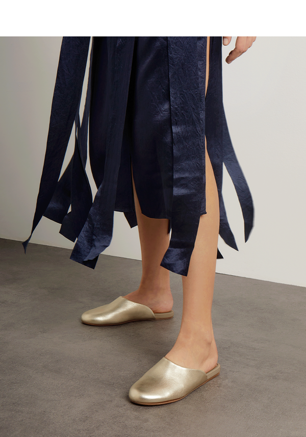 Ancient Greek Sandals The Slipper Platinum