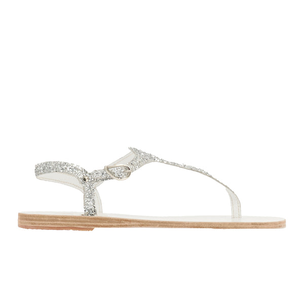 ancient greek sandals Themis low bridal Silver