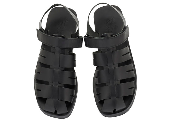 Ancient Greek Sandals Tilemachos Black