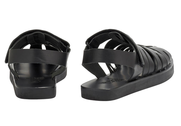 Ancient Greek Sandals Tilemachos Black