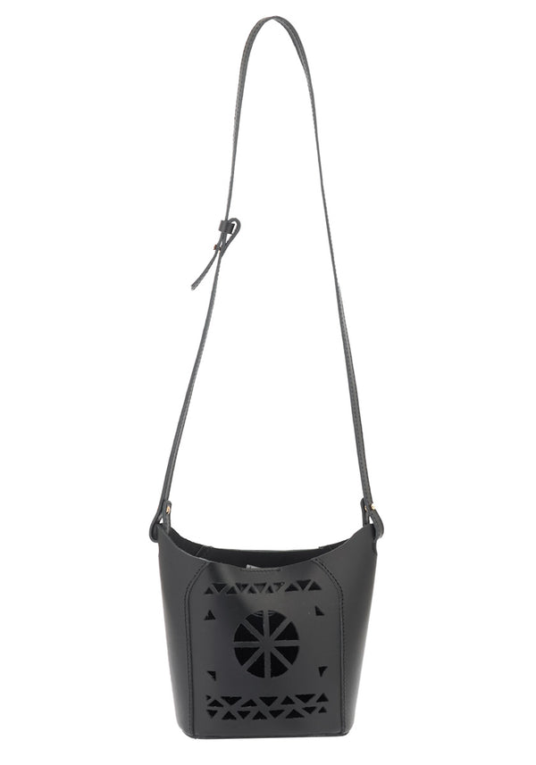 ancient greek sandals Tinos mini bucket Black