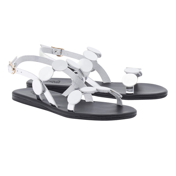 Ancient Greek Sandals Titania Silver