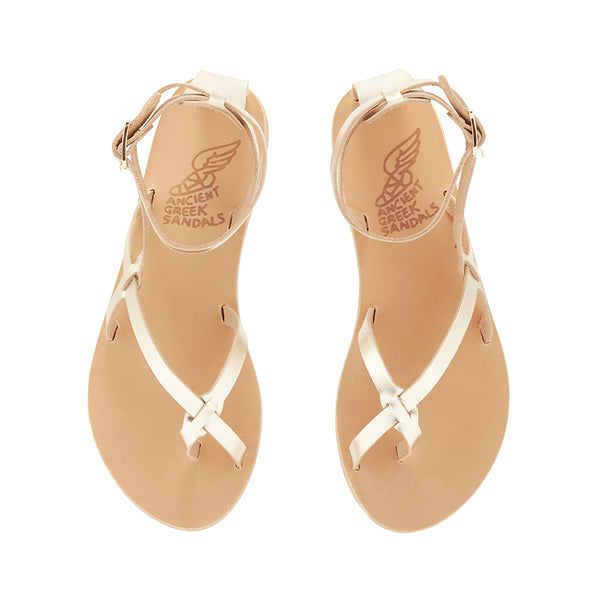 Ancient Greek Sandals Tomi Platinum