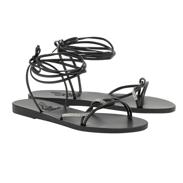 Ancient Greek Sandals Treli Black