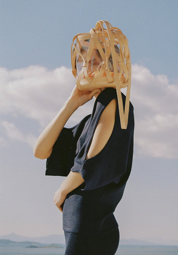 Ancient Greek Sandals Trellis Bucket Medium Black