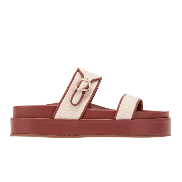 ancient greek sandals Tria 2platform NATURAL/ COTTO