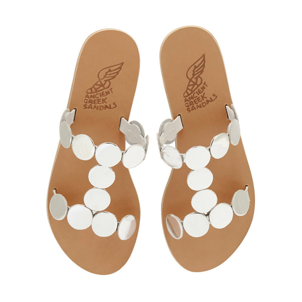 Ancient Greek Sandals Uranos Silver