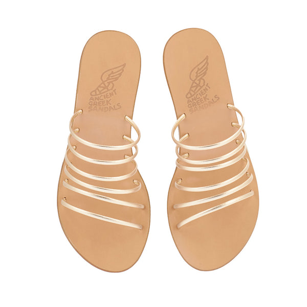 Ancient Greek Sandals Vania Low Wedge Platinum