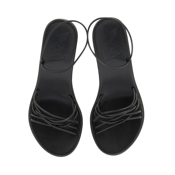 Ancient Greek Sandals Vasilisa Mid Wedge Black