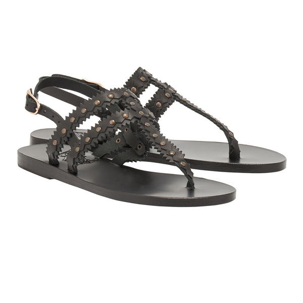 Ancient Greek Sandals Vesta Black