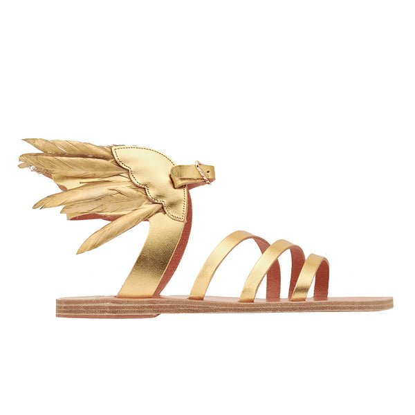 ancient greek sandals Victory of samothrace Gold