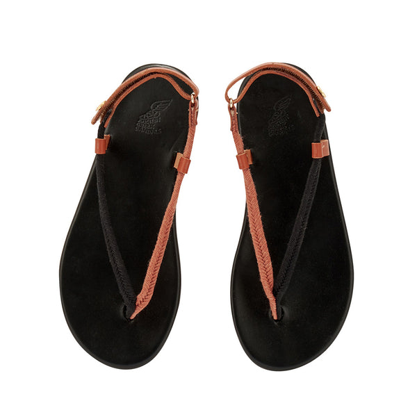 Ancient Greek Sandals Zoi Black/Tan