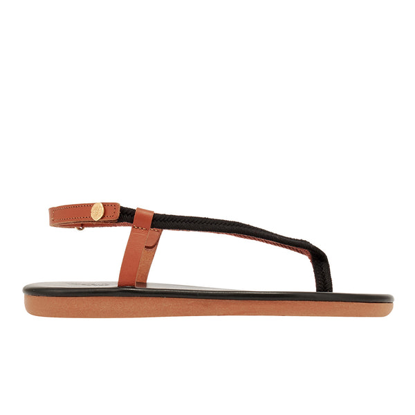 ancient greek sandals Zoi Black/Tan