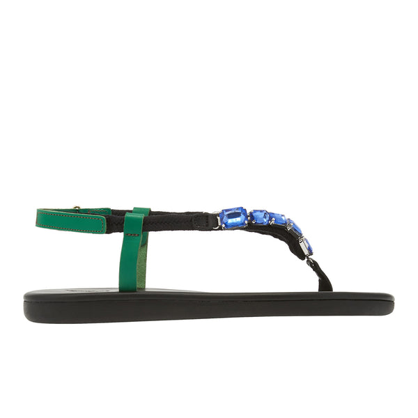 ancient greek sandals Zoi crystals Blue/Green
