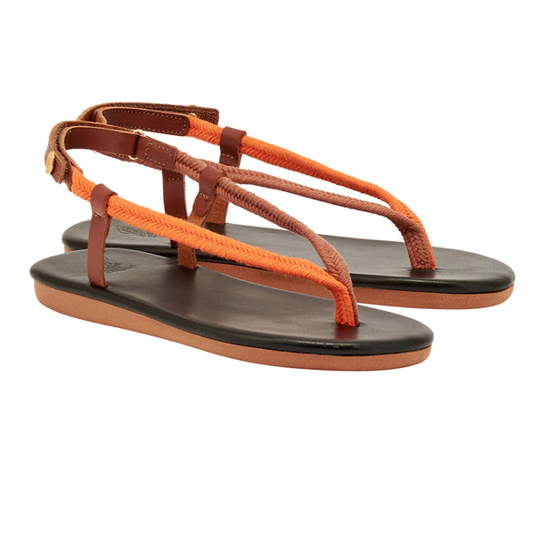 Ancient Greek Sandals Zoi Orange/Tan