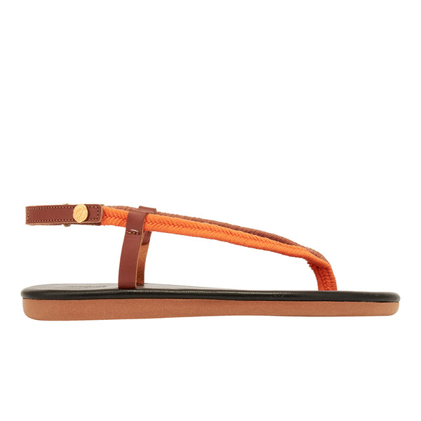 ancient greek sandals Zoi Orange/Tan